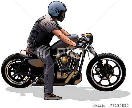 Motorcyclist on Motorcycle Motorcyclist on Motorcycle 77154836