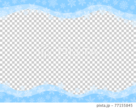 雪の結晶の上下フレーム 雪の結晶の上下フレーム 77155845