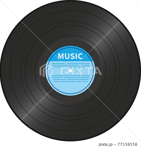 LP盤レコードのイメージイラスト(記録媒体) LP盤レコードのイメージイラスト(記録媒体) 77156556