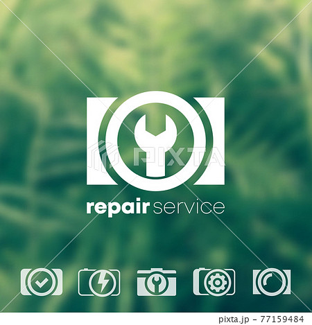 camera repair service logo icons set, vector camera repair service logo icons set, vector 77159484