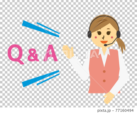 Vector illustration of a telephone operator wearing a headset Female Vector illustration of a telephone operator wearing a headset Female 77160494