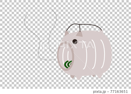 ブタの蚊取り線香のイラスト 77163651