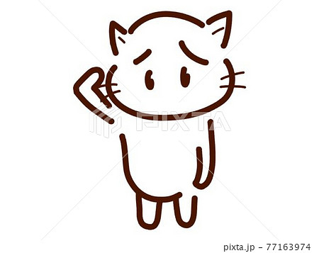 ねこ困るのイラスト素材