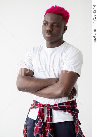 hipster black man fashion lookbook model shooting 77164544