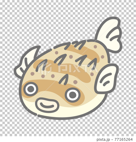 Illustration of a smiling porcupinefish 77165264