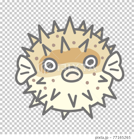 Illustration of a porcupinefish with thorns Illustration of a porcupinefish with thorns 77165265