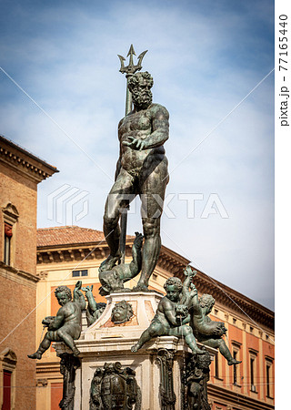The Neptune Fountain in Piazza del Nettuno - Bologna Emilia-Romagna Italy The Neptune Fountain in Piazza del Nettuno - Bologna Emilia-Romagna Italy 77165440