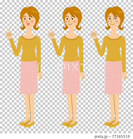 説明する女性 77165519