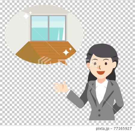 Business woman introducing a room 77165927