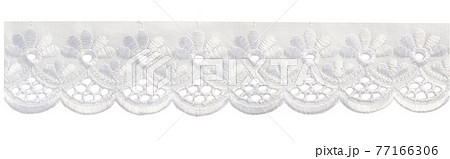 White cotton embroidered lace 77166306