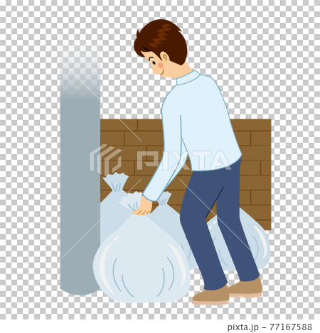Man throwing trash 77167588