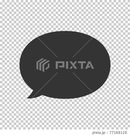 吹き出しイラスト アイコン シルエット のイラスト素材