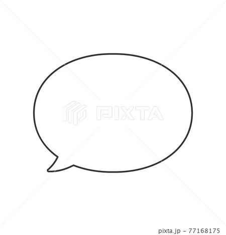 吹き出しイラスト アイコン 線 のイラスト素材