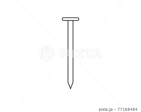 Metal, nail icon. Vector illustration, flat design. Metal, nail icon. Vector illustration, flat design. 77168484