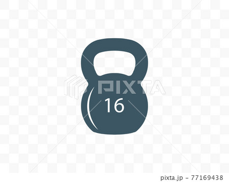 Kettlebell, sports, weight icon. Vector illustration, flat design. Kettlebell, sports, weight icon. Vector illustration, flat design. 77169438