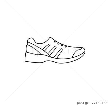 Running shoe icon. Vector illustration, flat design. 77169482