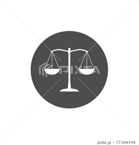 Balance scale icon. Vector illustration, flat design. Balance scale icon. Vector illustration, flat design. 77169546