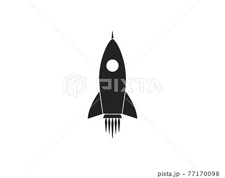 Launch, rocket, startup icon. Vector illustration, flat design. 77170098