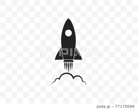 Launch, rocket, startup icon. Vector illustration, flat design. Launch, rocket, startup icon. Vector illustration, flat design. 77170099