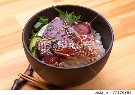 かつおの漬け丼 77170362