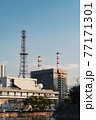 夕日に照らされたテレビ塔 77171301