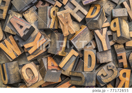 letterpress wood type blocks background 77172655