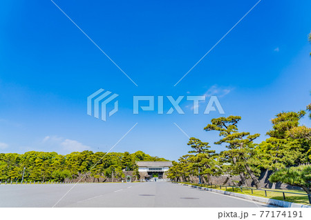 東京の都市風景 皇居外苑 江戸城 坂下門 東京の都市風景 皇居外苑 江戸城 坂下門 77174191