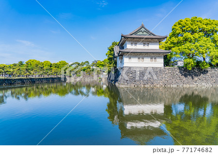 東京の都市風景 皇居外苑 江戸城 桜田巽櫓 東京の都市風景 皇居外苑 江戸城 桜田巽櫓 77174682