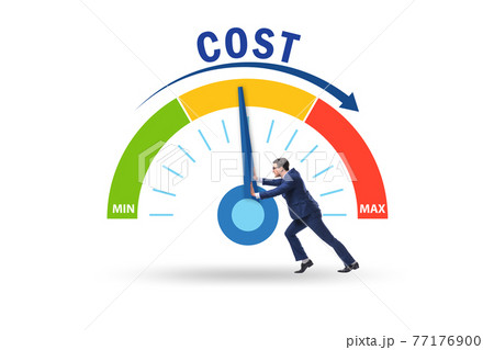 Cost management concept with businessman Cost management concept with businessman 77176900