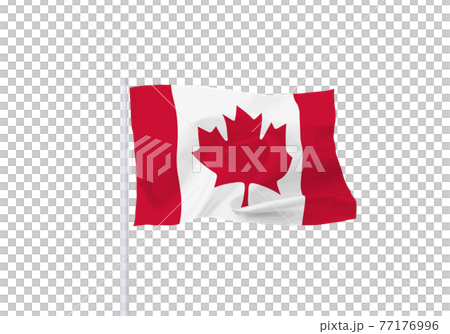 加拿大和美國國旗 77176996
