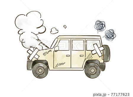 故障している自動車 Suvのイラスト素材