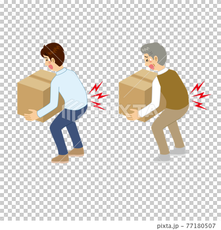 A man who hurts his back 77180507