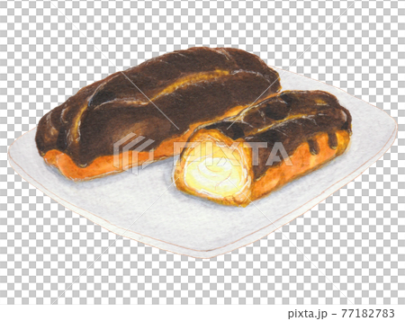 手繪食品和飲料菜單 Eclair 77182783