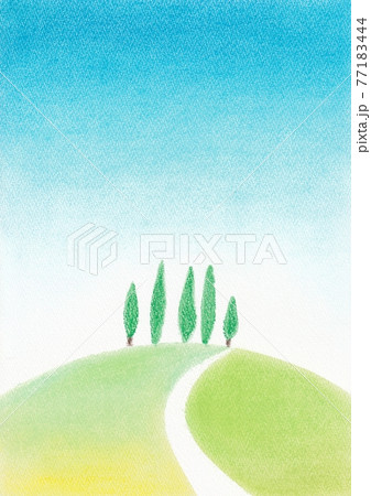 パステル画 風景 春のイラスト素材 [77183444] - PIXTA
