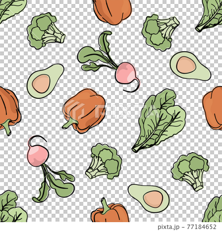 PEPPER BACKDROP Vegetarian Proper Nutrition Natural Food Paleo Diet Menu  Seamless Pattern Vector Illustration For Print 77184652