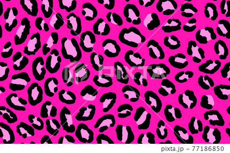 Abstract modern leopard seamless pattern. Animals trendy background. Pink and black decorative vector stock illustration for print, card, postcard, fabric, textile. Modern ornament of stylized skin Abstract modern leopard seamless pattern. Animals trendy background. Pink and black decorative vector stock illustration for print, card, postcard, fabric, textile. Modern ornament of stylized skin 77186850