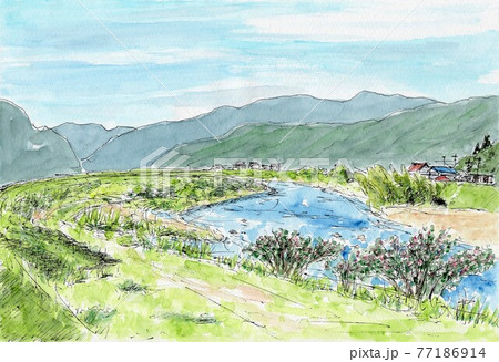 初夏の佐波川 初夏の佐波川 77186914