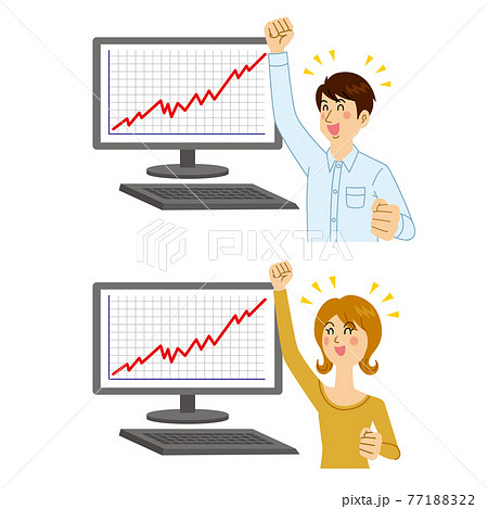 株価が上がる男女 株価が上がる男女 77188322
