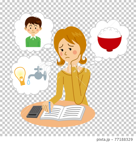 Women suffering from household income Women suffering from household income 77188329