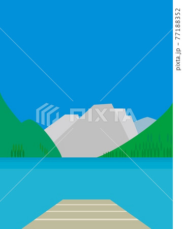 夏風景 ブライエス湖 lago di braies 夏風景 ブライエス湖 lago di braies 77188352