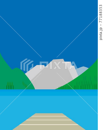 夏風景 ブライエス湖 lago di braies 夏風景 ブライエス湖 lago di braies 77188353
