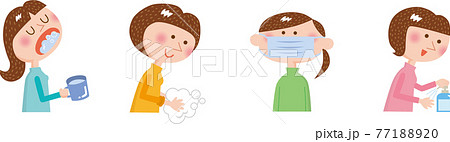 感染症予防　うがい・手洗い・マスク・消毒 77188920