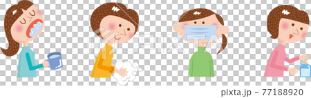 感染症予防　うがい・手洗い・マスク・消毒 77188920