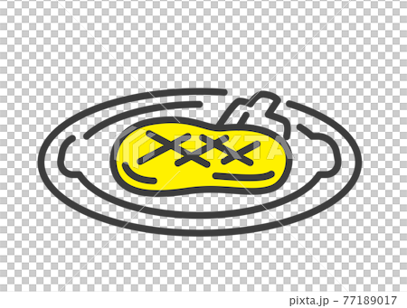 ベクターイラスト素材：料理、ステーキ、肉 77189017