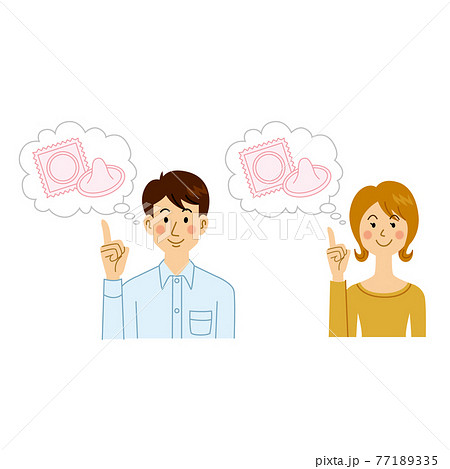 コンドームと男女 77189335