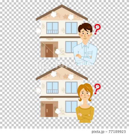 古民家の処分に悩む男女 77189923