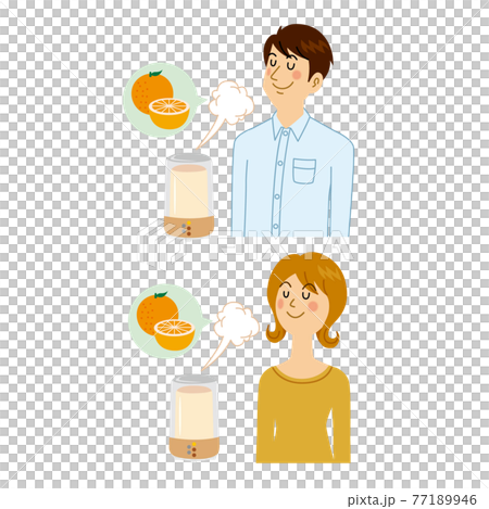 アロマディフューザーを香る男女 77189946