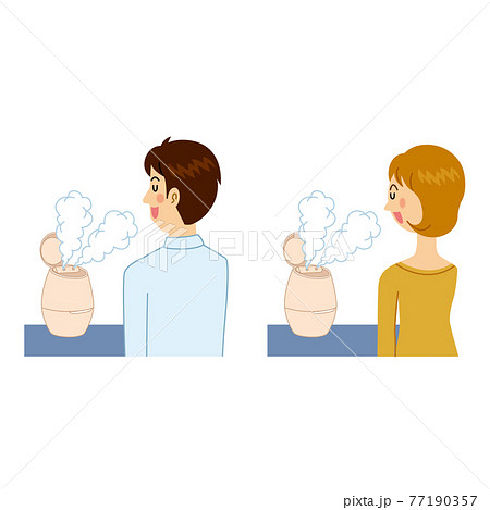 スチーマーを使う男女 77190357
