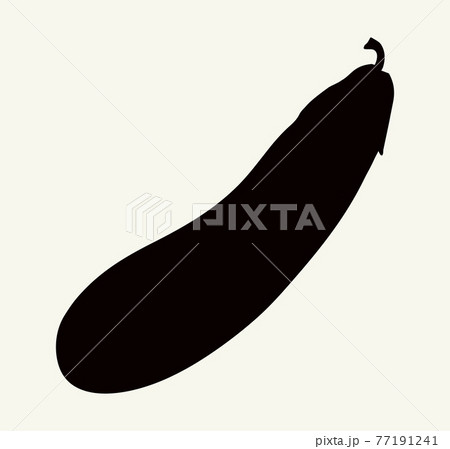 Ripe eggplant. Vector drawing icon 77191241