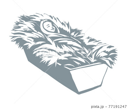 Newborn baby Jesus. Vector drawing Newborn baby Jesus. Vector drawing 77191247